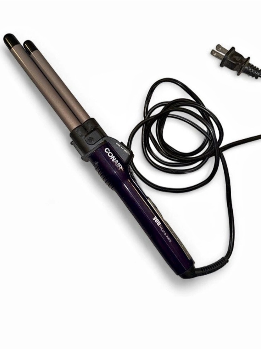Conair You Wrap & Wave Dual Barrel Hair Waver Purple